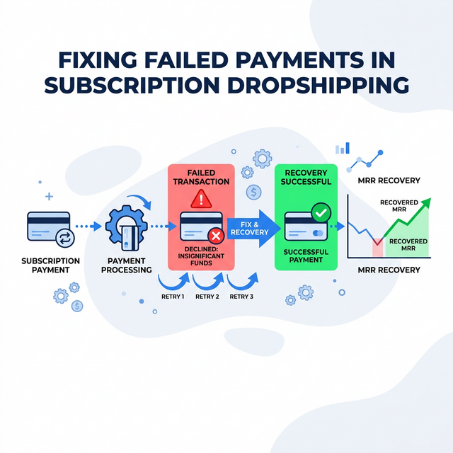How to Fix Failed Payments in Subscription Dropshipping (Save 15-25% MRR)