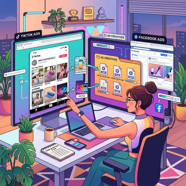 How to Download Winning Ad Creatives from TikTok and Facebook (2026)