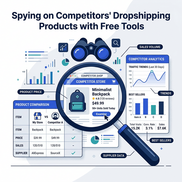 How to Spy on Competitors' Dropshipping Products: 7 Free Tools (2026)