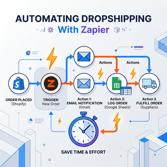 How to Automate Dropshipping with Zapier: Save 2-3 Hours Daily (2026)